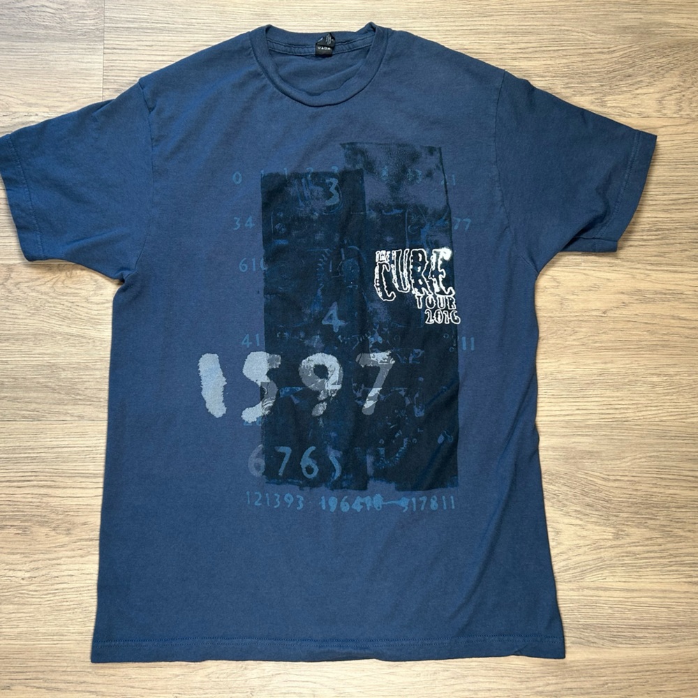 The Cure 2016 Tour T Shirt Blue Graphic Tour Roadie Shirt